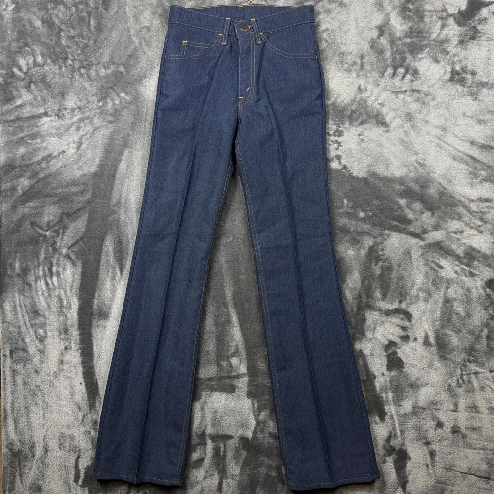 Levis Denim Pants Mens 28x32 Blue Good Vintage Talon 42 Zip Flare Bootcut Jeans
